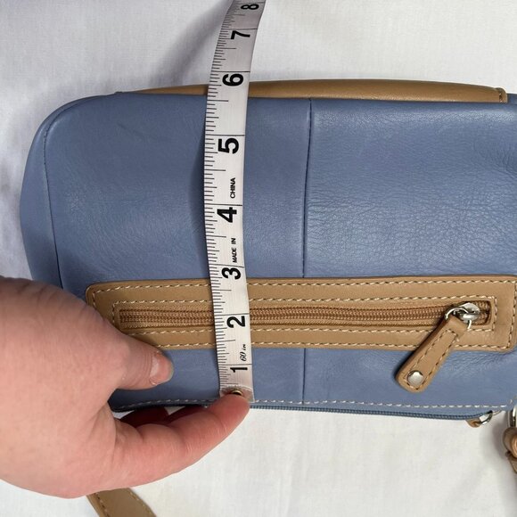 Retro St. Johns Bay Genuine Leather Small y2k Shoulder Bag With Zip Pocket - Picture 8 of 14